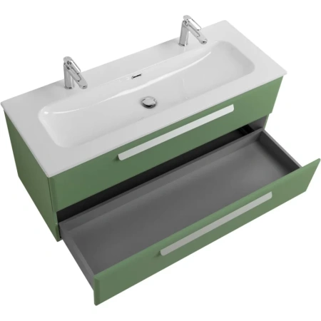 Тумба под раковину Cezares ECO-CER-N-1200-2C-SO-PS-P Фисташковый софт без ручек