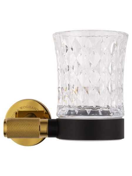 Стакан для зубных щеток с держателем WONZON & WOGHAND MAJESTIC, черный/золото WW-9221