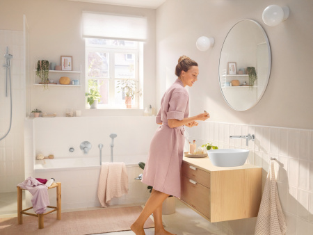 Смеситель для ванны встраиваемый с защитной комбинацией EN1717 Hansgrohe Rebris S 72467000 хром