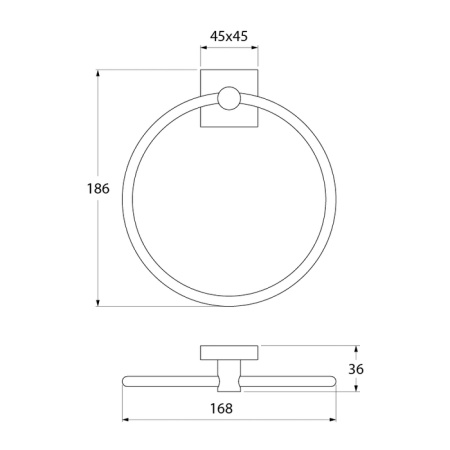Полотенцедержатель IDDIS Edifice кольцо латунь (EDISBO0i51)