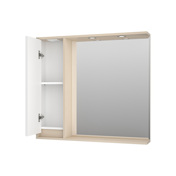 Зеркальный шкаф (88х80) Brevita Balaton 90 левый  BAL-04090-03-01Л