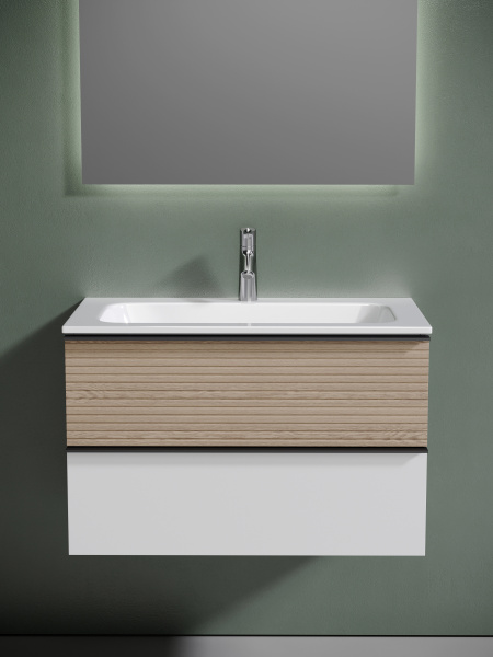 Тумба под раковину Sancos  Delta DL80W дуб светлый