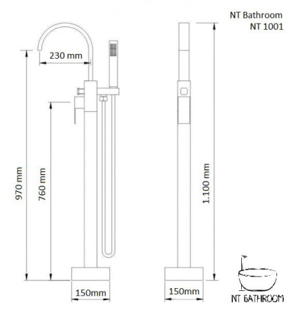 Смеситель для ванны NT Bathroom NT1001