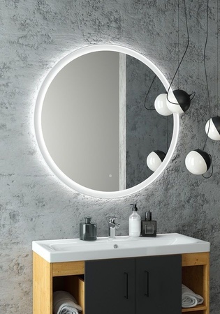 Зеркало с подсветкой Art&Max Napoli AM-Nap-800-DS-F-White