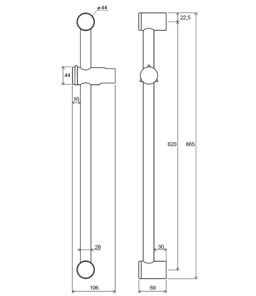 Душевая штанга Ravak 972.00 X07P012