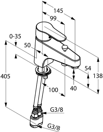 Смеситель на борт ванны Kludi Objekta 326850575