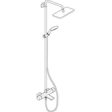 Душевая система с термостатом для ванны Hansgrohe Croma E Showerpipe 280 1jet 27687000 хром