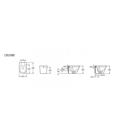 Унитаз приставной Grossman GR-PR3011