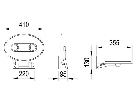 Сиденье для душа Ravak Ovo P II Orange B8F0000050