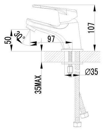 Смеситель для раковины Lemark Luna (LM4156C)