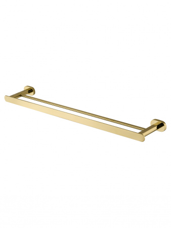 Полотенцедержатель двойной WONZON & WOGHAND FIRST, глянцевое золото WW-8411-LG