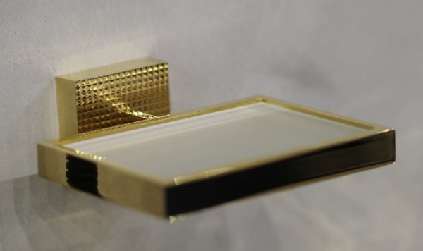 Мыльница подвесная, стекло матовое CEZARES PRIZMA-SODD-03/24 золото 