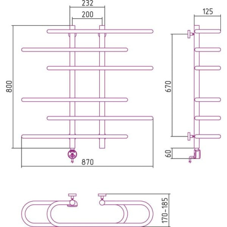 Полотенцесушитель электрический Сунержа Фурор Елочка 00-0517-8090