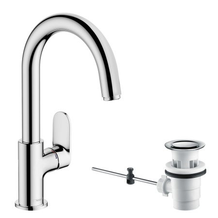 Смеситель для раковины с донным клапаном Hansgrohe Vernis Blend 71554000 хром
