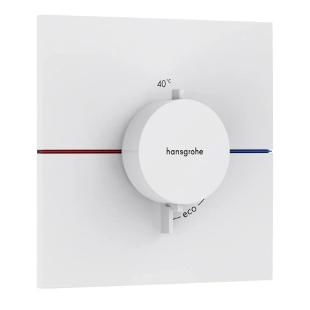 Термостат для душа с регулировкой напора Hansgrohe ShowerSelect Comfort E 15574700 белый матовый