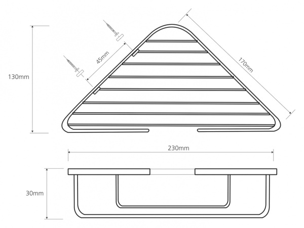 Мыльница Bemeta Cytro 104308172 угловая