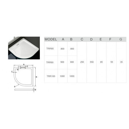Душевой поддон из литьевого мрамора (100х100) WeltWasser  WW TR 10000002770