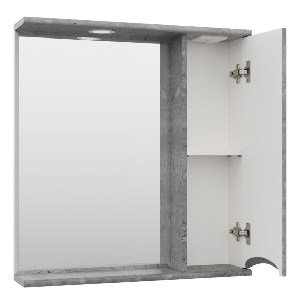 Зеркало-шкаф (70х75) Misty Атлантик 70 правый П-Атл-4070-050П