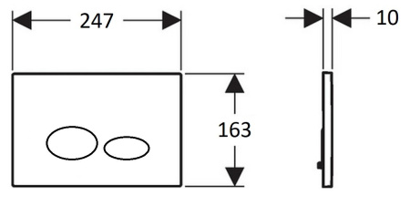 Клавиша смыва Creavit TERRA GP9004.00 хром глянец