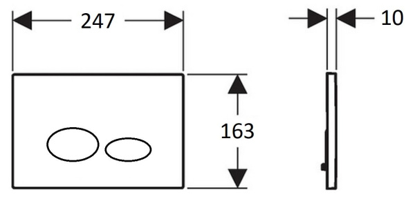 Клавиша смыва Creavit TERRA GP9002.00 серая матовая