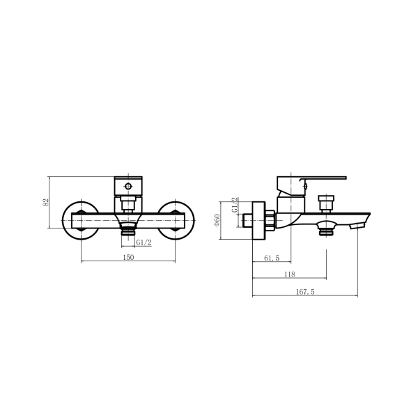 Смеситель для ванны с душевым гарнитуром FASHUN A3283-33 Смеситель для ванны с душевым гарнитуром FASHUN A3283-33