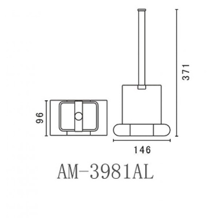 Ершик для унитаза Art&Max AM-E-3981AL