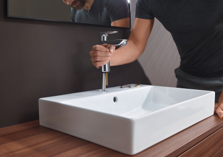Смеситель для раковины с донным клапаном LowFlow Hansgrohe Talis E 71715000 хром