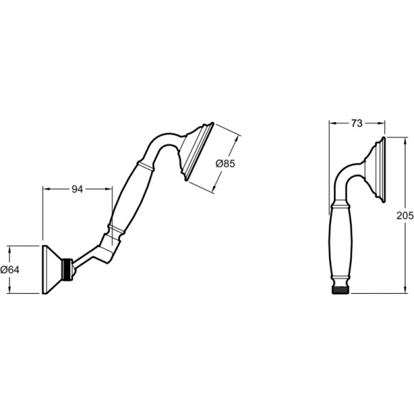 Душевой набор Jacob Delafon Louise E24365-CP Душевой набор Jacob Delafon Louise E24365-CP