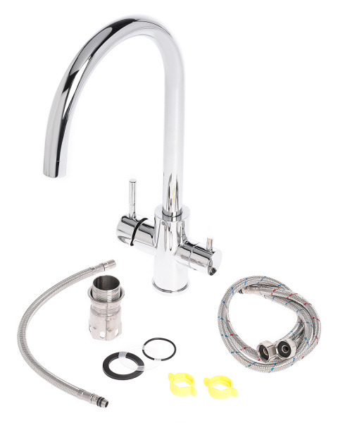 Смеситель для кухни однорычажный с каналом для питьевой воды Agger Zest A0700700 хром