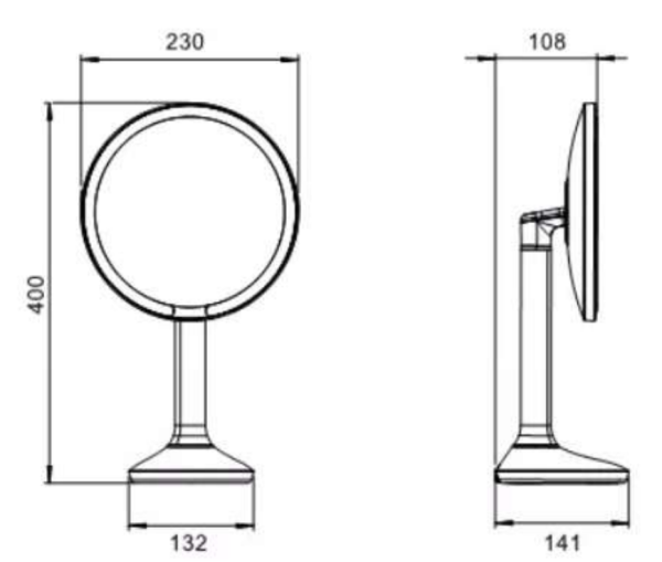 Зеркало настольное с увеличением 5х JAVA S-M8888