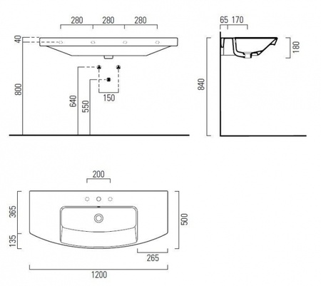 Полотенцедержатель для раковины GSI Modo PAMQ120 cr