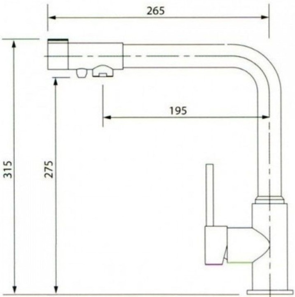 Смеситель для кухонной мойки  KAISER Teka (13044)