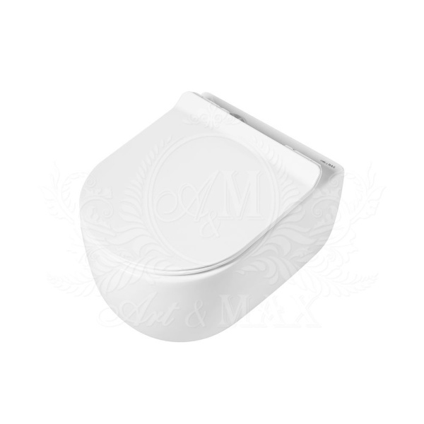 Унитаз подвесной безободковый Art&Max BOLOGNA AM211CHR (без сиденья)