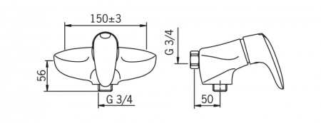 Cмеситель для душа Oras Vega 1870