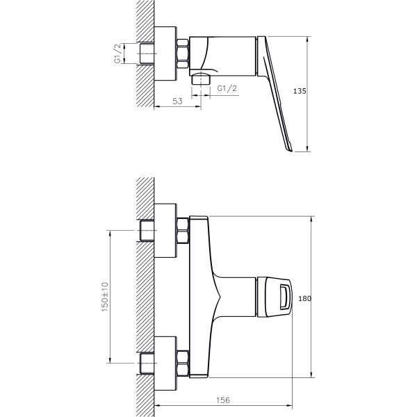 Смеситель для душа RUSH Socotra ST1235-63
