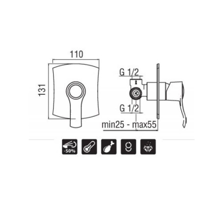 Смеситель для душа NOBILI SOFI SI98108CR