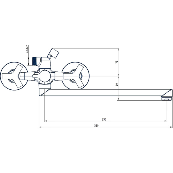 Смеситель для ванны Esko Zurich ZH 31, Хром