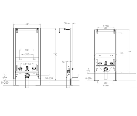 Система инсталляции для биде WONZON & WOGHAND WW-TI823A