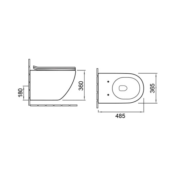 Унитаз подвесной Vincea Globo VT1-14S безободковый