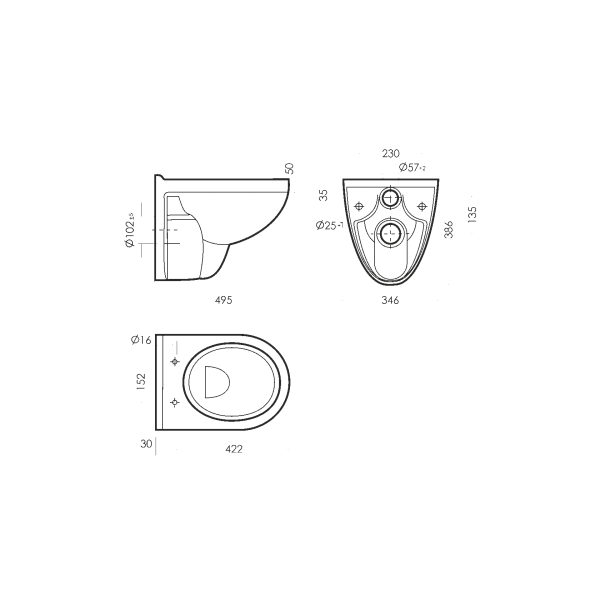 Подвесной унитаз Sanita Luxe Best DM BSTSLWH0104