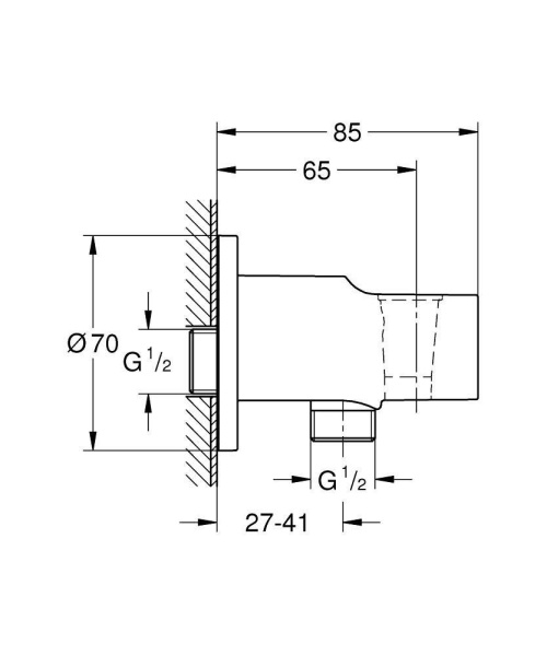 Подключение для душевого шланга, DN 15 Grohe Relexa 286282431 (черный матовый) Подключение для душевого шланга, DN 15 Grohe Relexa 286282431 (черный матовый)