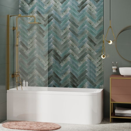 Стеклянная шторка для душа (80х140) WasserKRAFT Aisch 55P01-80