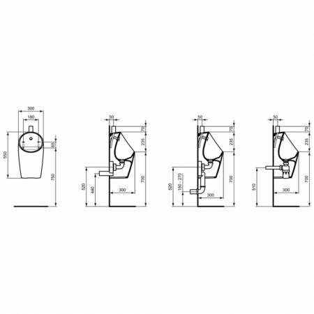 Писсуар Ideal Standard SPHERO MIDI E189501