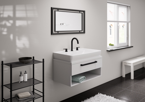 Смеситель для раковины с донным клапаном Hansgrohe Vernis Shape 71563670 черный матовый