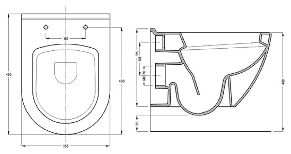 Унитаз подвесной Serel Smart SM12 Beta slim
