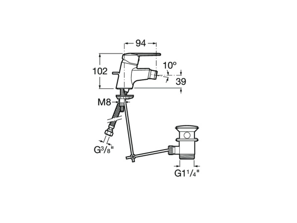 Смеситель для биде Roca Victoria  5A6025C04