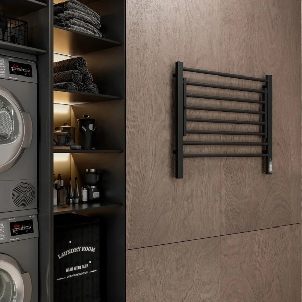 Полотенцесушитель электрический (60х60) П8 Terminus Горизонт 4670078543523 черный муар