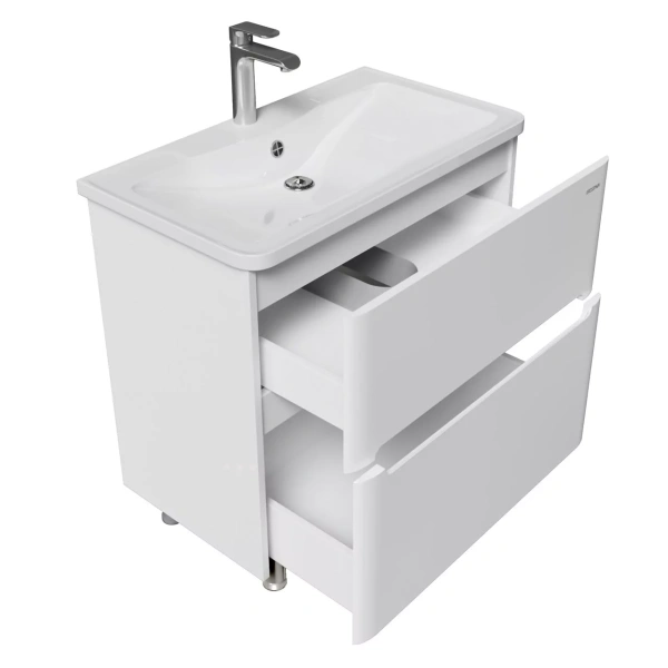 Тумба напольная Grossman АДЕЛЬ-НОРМА-80 108023 см с 2-я ящ, белая