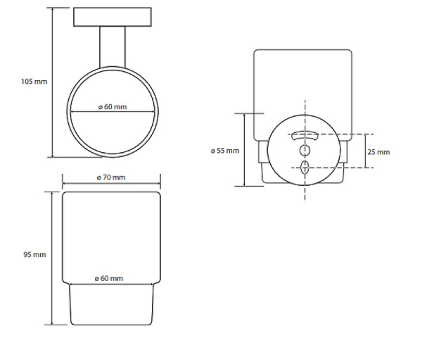 Держатель зубных щеток стакан Bemeta Omega 104110012