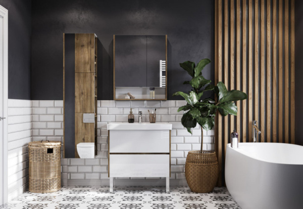 Тумба с раковиной Aquaton Сканди 80 1A2830K0SDZ90